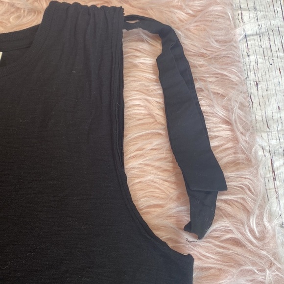 NWT Nation LTD Lark Muscle Tank with Voile Ties in Jet Black sz S - Picture 5 of 12